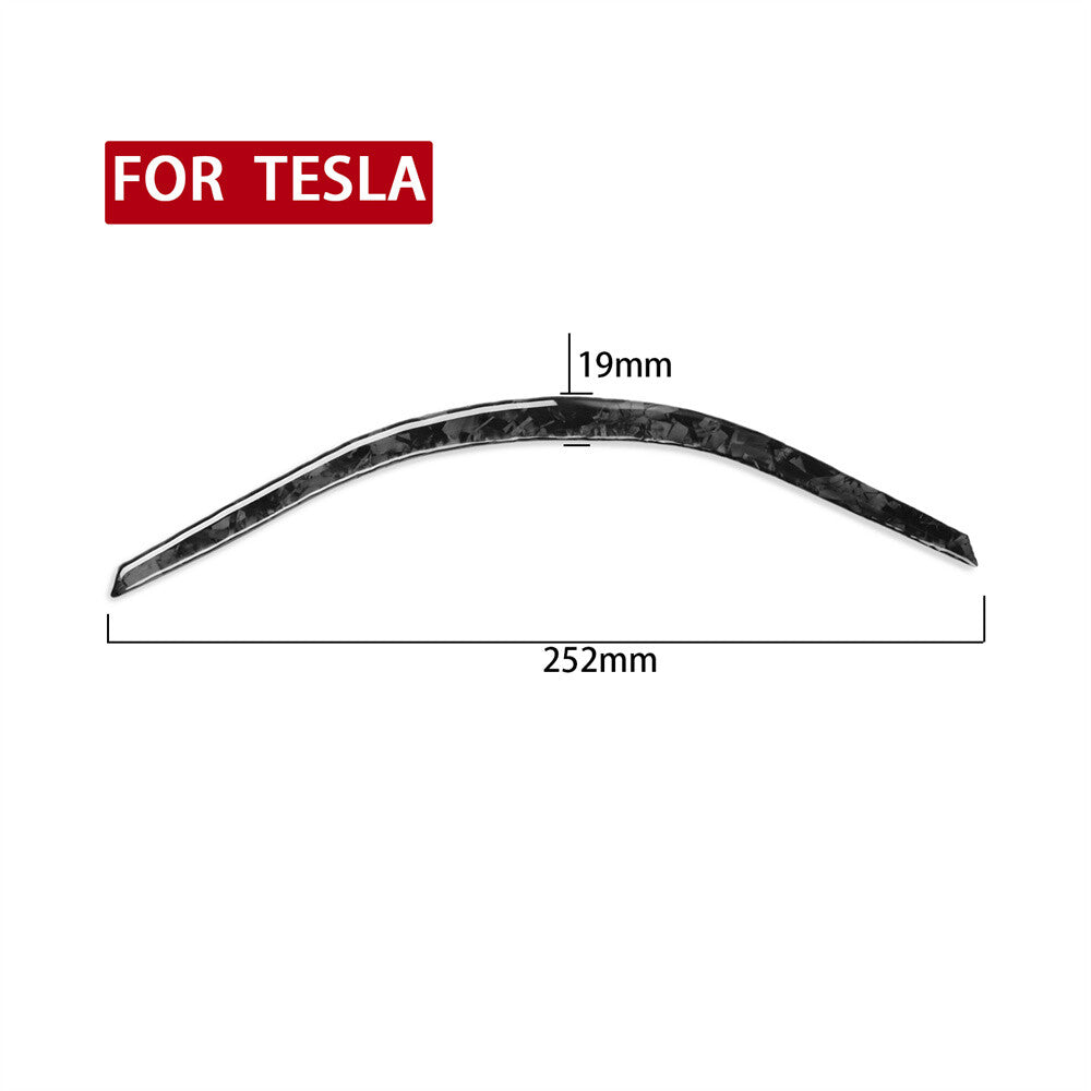 Forged Carbon Fiber Steering Wheel Uper Panel Trim for Tesla Model 3 / Y 2017-23