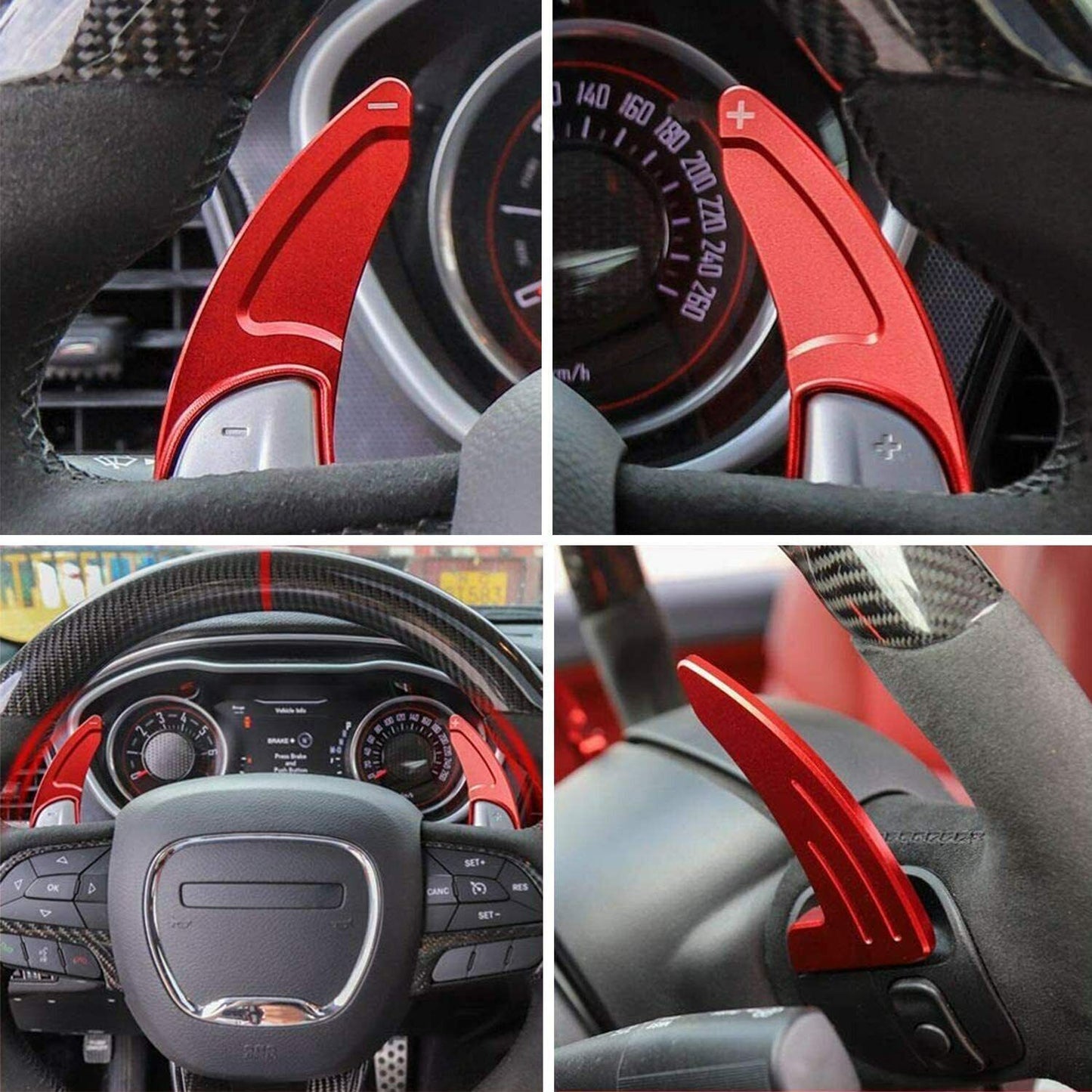Steering Wheel Shift Paddle Extended Shifter Trim fit for Dodge for Challenger