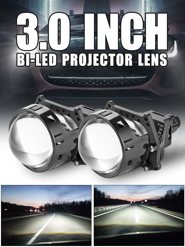 2X 90W 3.0 Bi-LED Projector Lens Car Headlight Kit Universal Retrofit VS Xenon