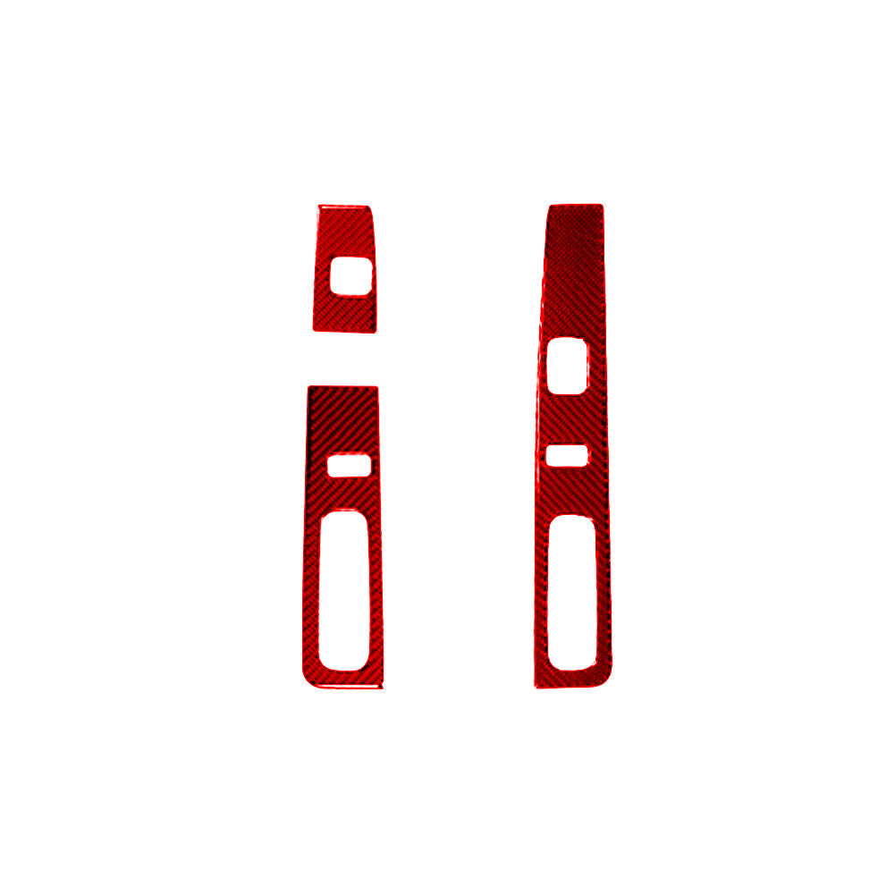 Red Carbon Fiber (2DR) Front Door Control Cover For Colorado 04-12/ for Canyon 05-12