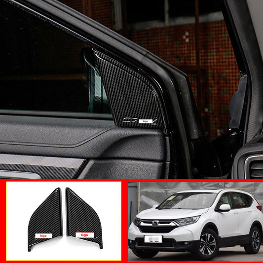 2pcs Carbon Fiber front Window Decorative Trim for Honda CRV CR-V 2017-2020
