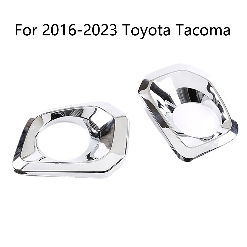 For 2016-2023 for Toyota Tacoma Front Bumper Grille Chrome Fog Light Covers Trims US