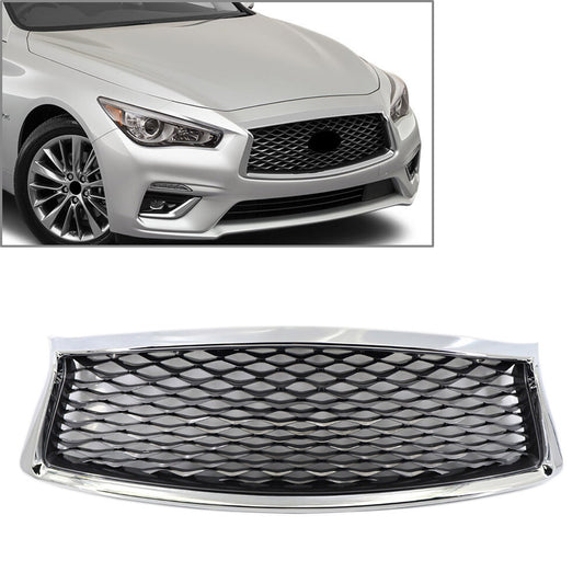Honeycomb Front Bumper Upper Mesh Grille Grill for Infiniti Q50 Q50S 2018-2023