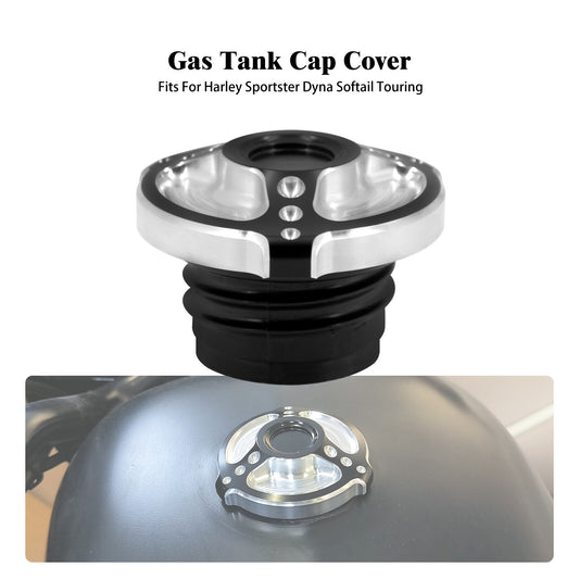 CNC Fuel Gas Tank Cap for Harley Sportster XL883 1200 48 72 Dyna Touring Softail