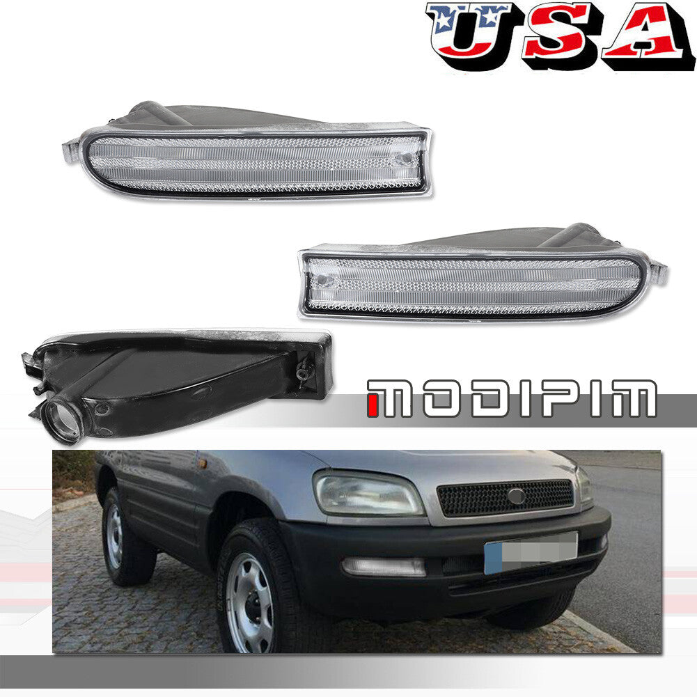 Transparent front corner turn signal lens (left + right) applicable to 96-97 for Toyota Rav4.