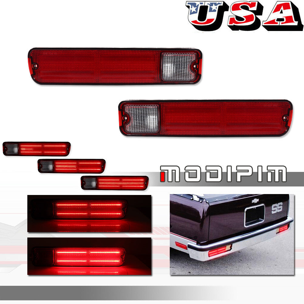 The red taillight kit is suitable for 1979-1987 for Chevrolet El Camino Malibu for GMC Caballero.