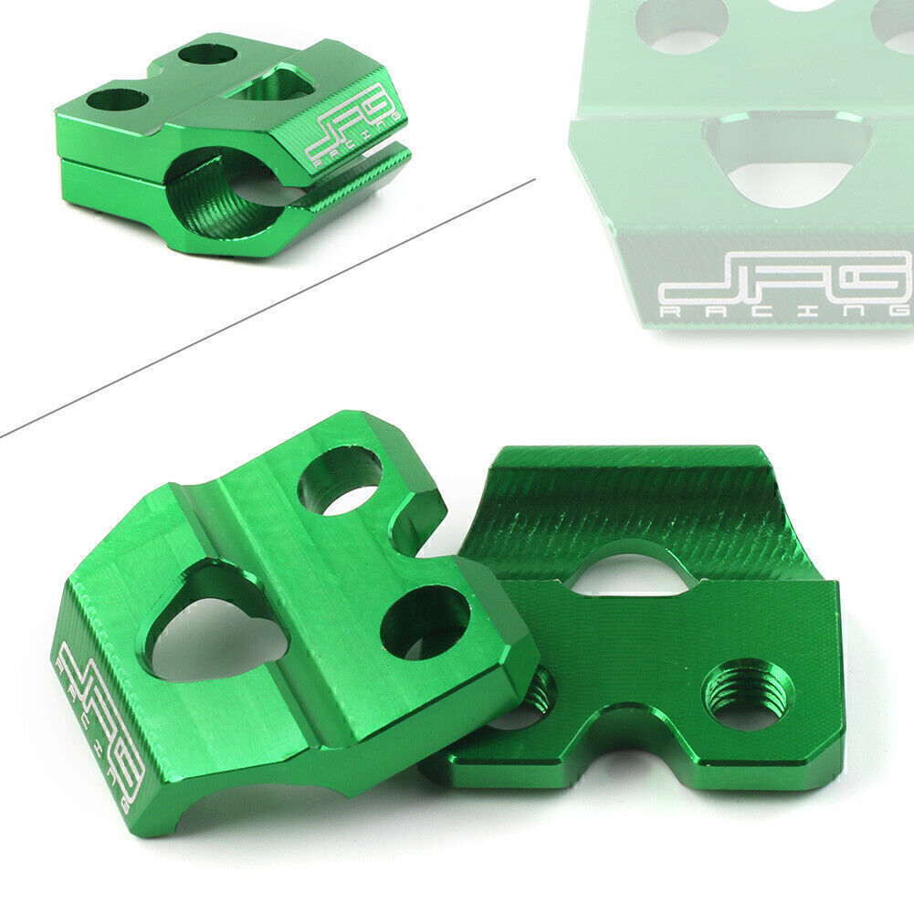 For KLX125 KX80 KX85 KX100 KX250F KX450F Green Brake Lines Hose Clamp Holder Set