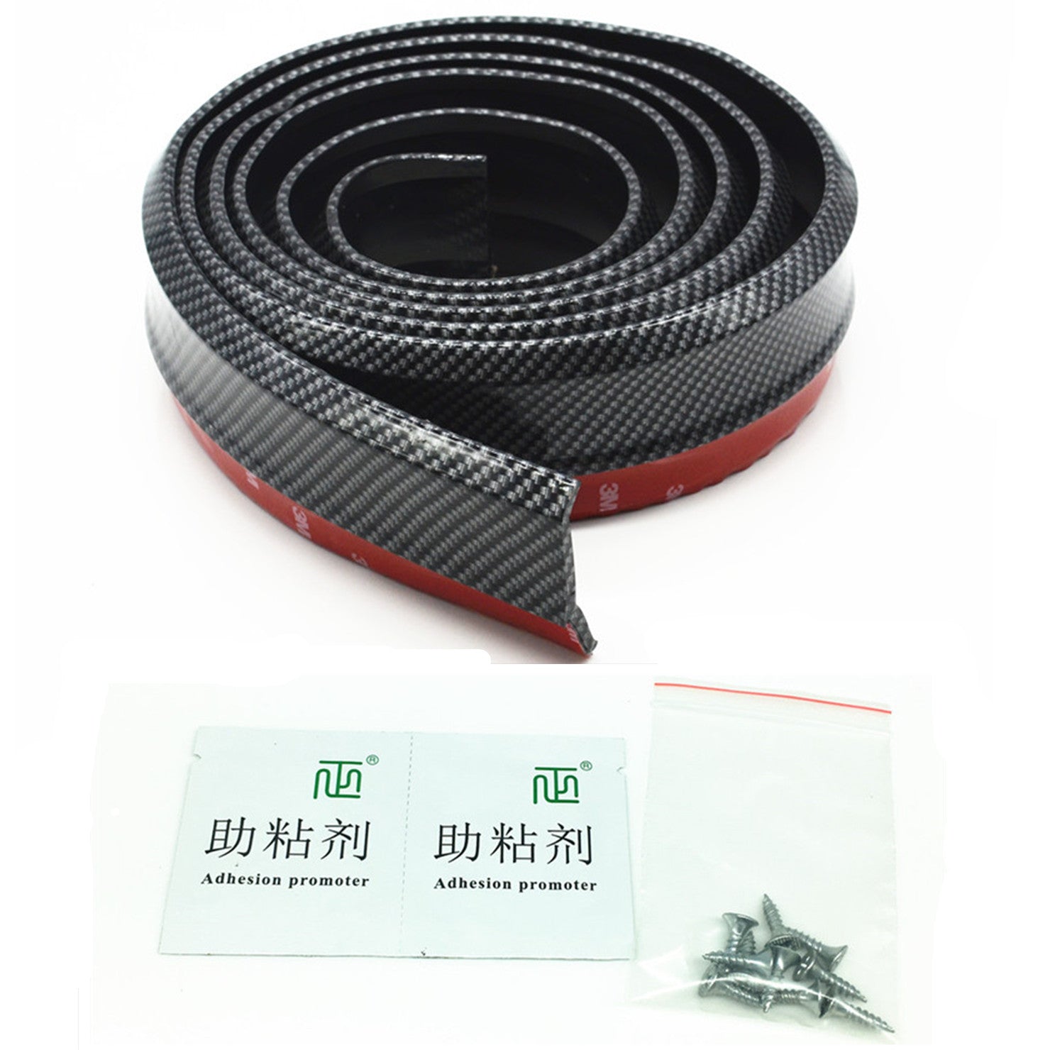 Car Anti-collision Carbon Fiber Bumper Lip Spoiler Protector Splitter Skirt Pad