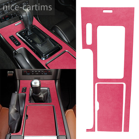 Suede Pink Central Control Gear Shift Box Panel Cover for Ford for Mustang 2009-2013