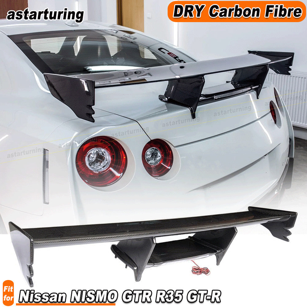 for Nissan GTR R35 GT-R 2009-2020 DRY Carbon Rear Trunk Spoiler Boot Wing