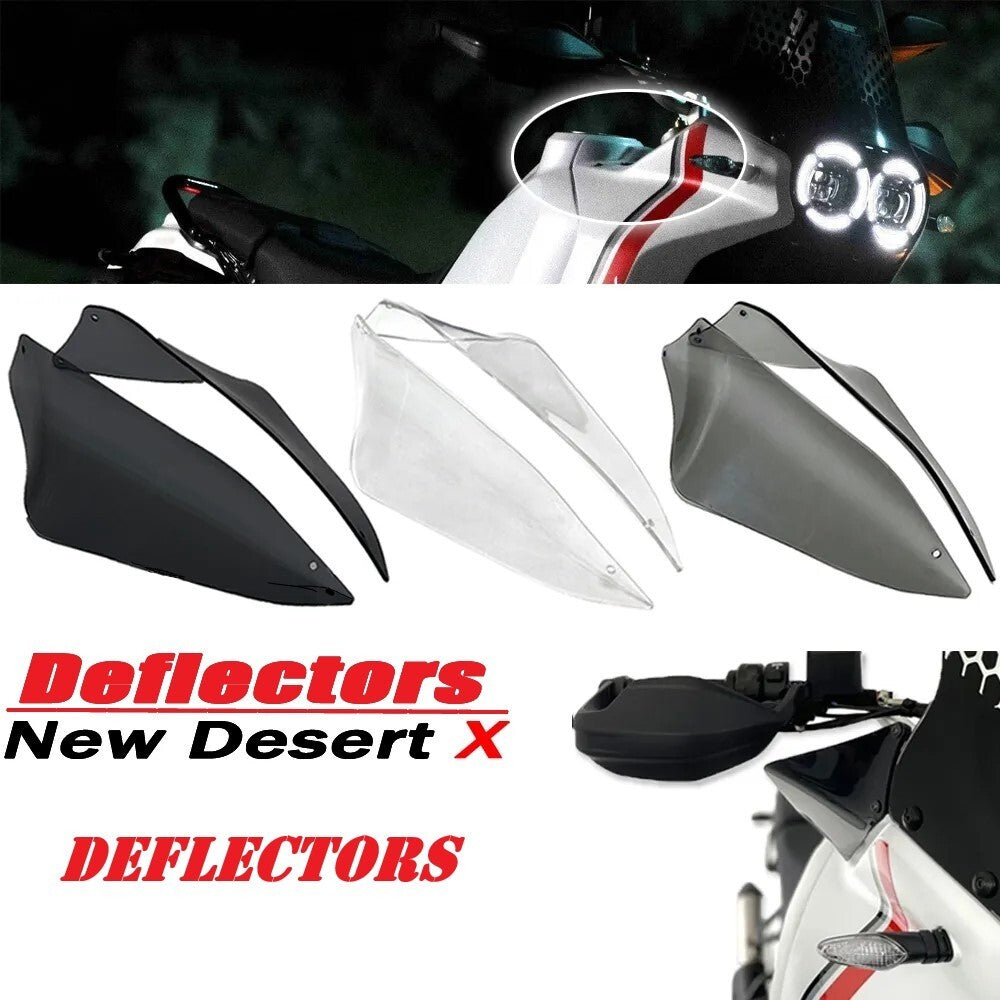 for DUCATI DESERT X 2022-2023 CLEAR Side Spoiler Fairing Covers Wind Deflector