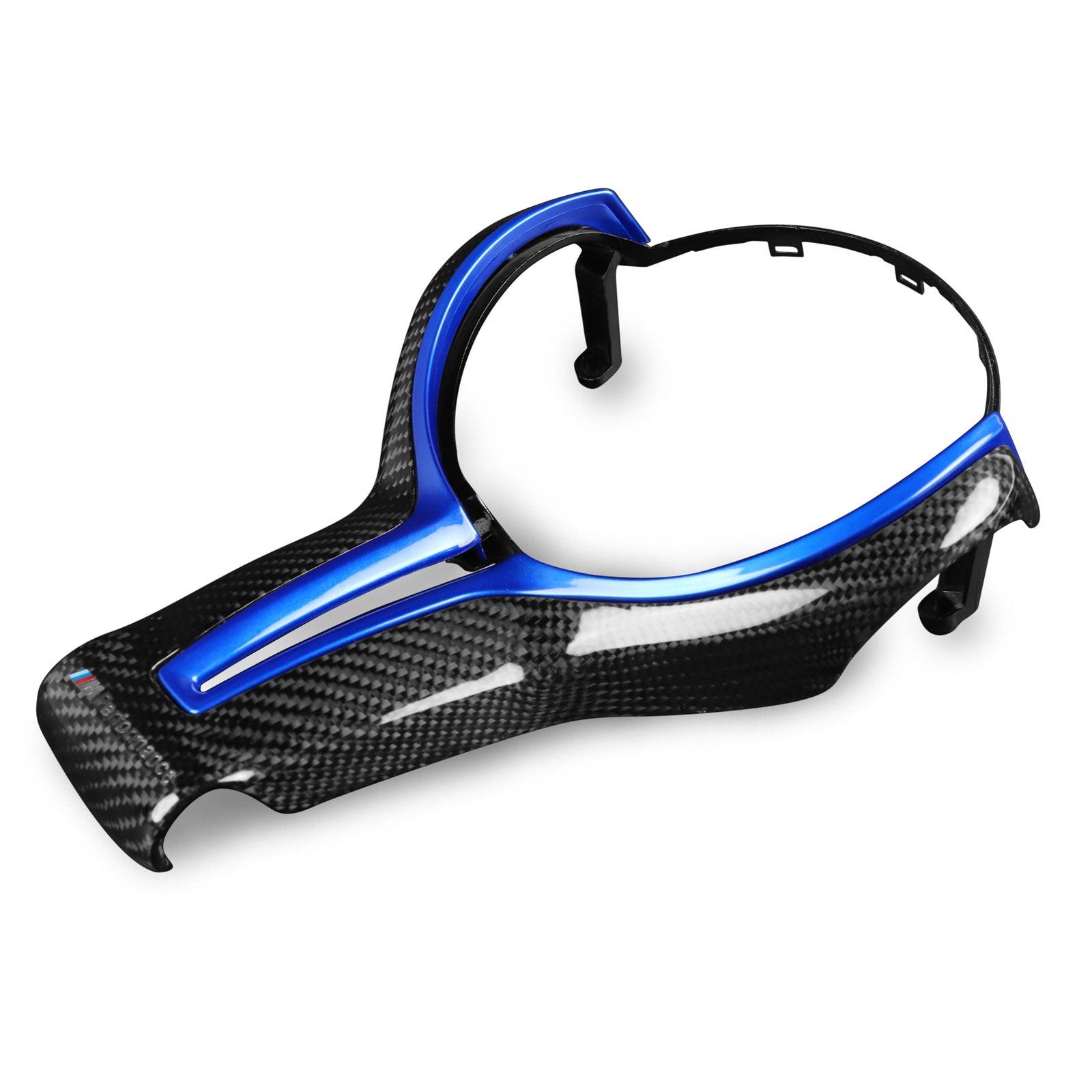 Blue Carbon Fiber Steering Wheel Trim Replace Fit for BMW M2 M3 M4 M6 M5 X5M X6M