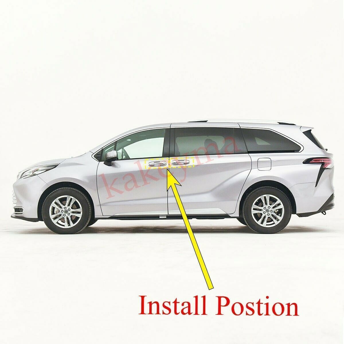 for Toyota for Sienna 2021-2023 Carbon Fiber Car Side Door Handle Molding Cover Trim