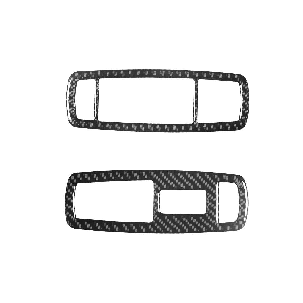 2X Carbon Fiber Front Door Door Control Cover Trim for Dodge Durango 2014-2020