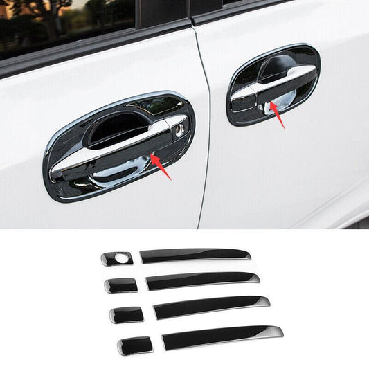 Black Titanium Exterior Side Door Handle Cover Trim for Toyota for Sienna 2011-2020