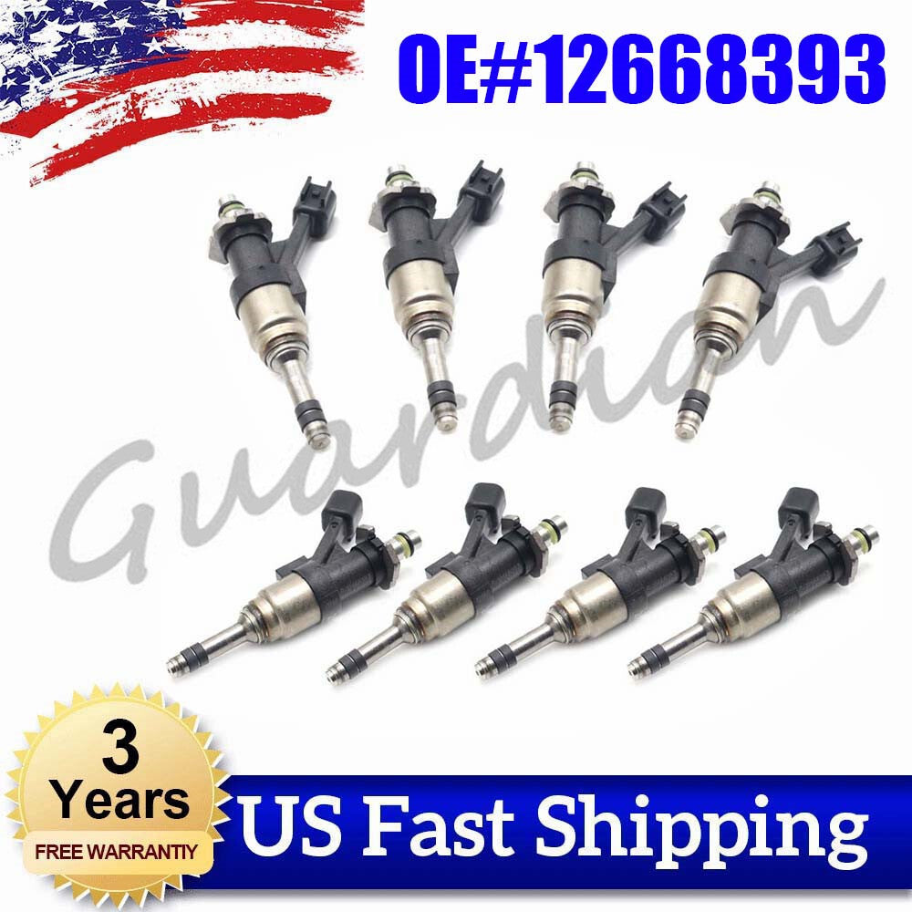 8-pack of fuel injectors 12668393 2014-17 suitable for Cadillac , for Chevrolet Camaro SS, for GMC , GM 6.2L V8