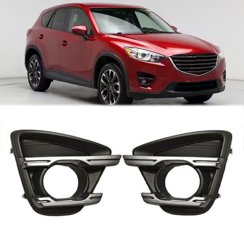 Left Right Front Bumper Bezels Fog Light Cover Frame for Mazda CX-5 2013-2016