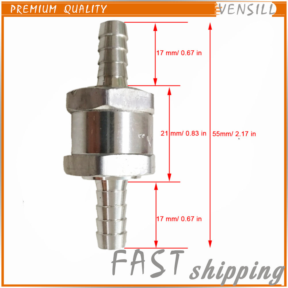 12mm One Way Fuel Non Return Check Valve Aluminium Alloy For Fuel Pump Vehicle