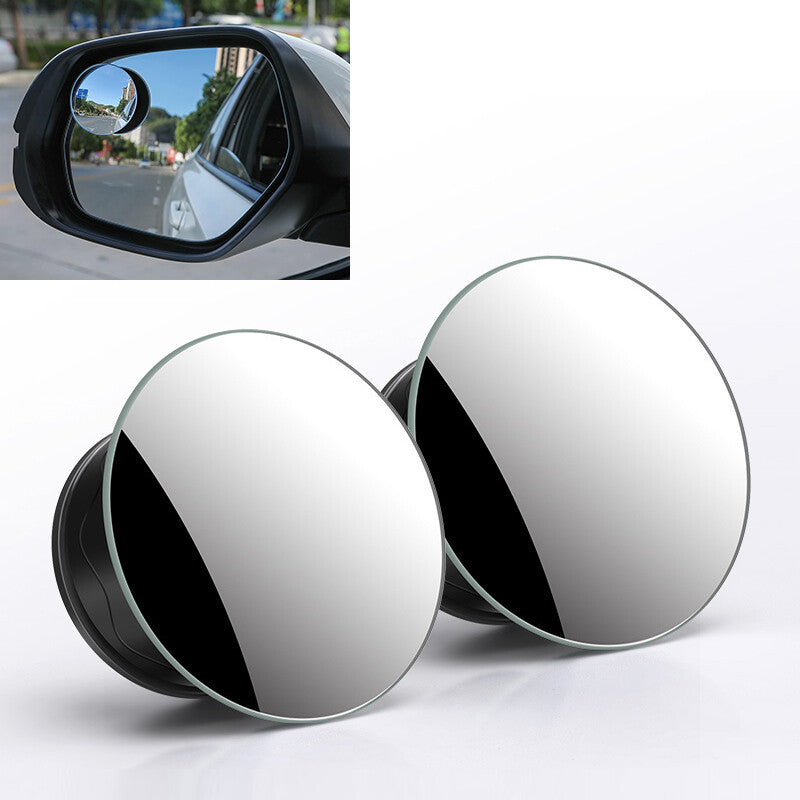 2Pcs Borderless Blind Spot Mirrors Round HD Glass 360¡ã Side Rear View Mirror Car
