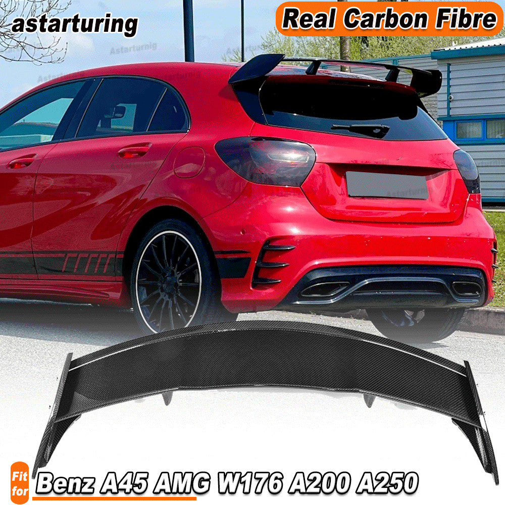 REAL CARBON Rear Trunk Spoiler Wing Fit for Benz A Class A45 W176 A200 A250