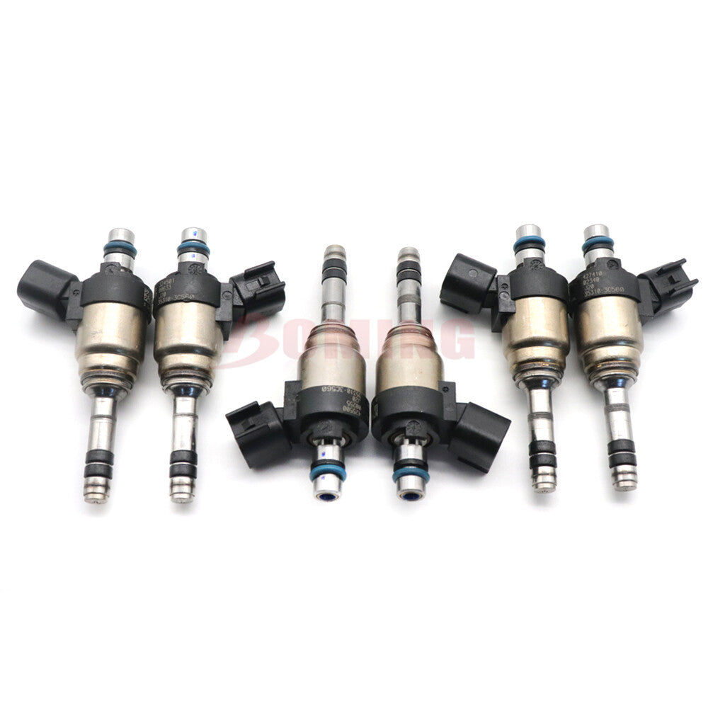 6x 35310-3C560 Fuel Injector For 14-18 for Hyundai Santa 3.8L V6 for Kia Sorento 3.3L V6