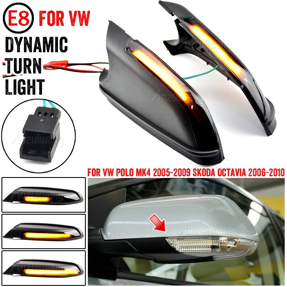 Dynamic Turn Signal Light for VW POLO MK4 FL Vento for Skoda Octavia 2004-2010