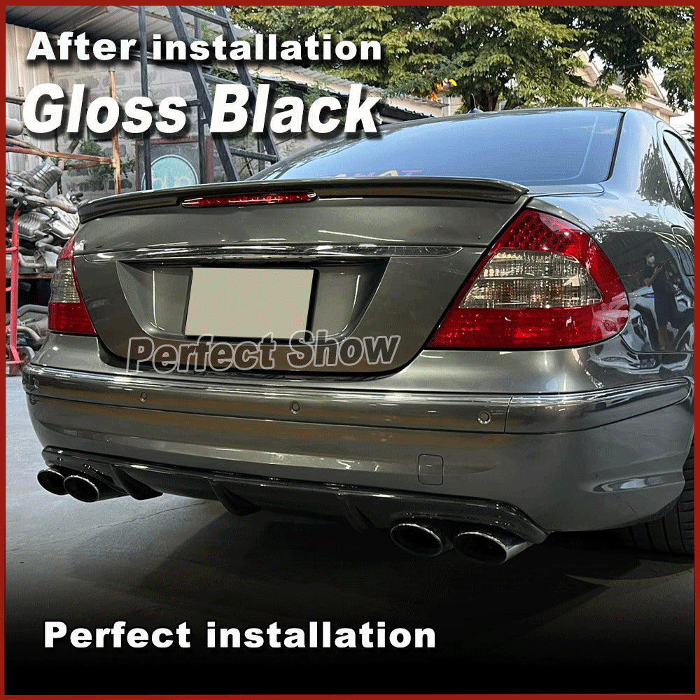 for Benz E-class W211 E55 Sedan 2003-06 Gloss Black Rear Bumper Diffuser Lip