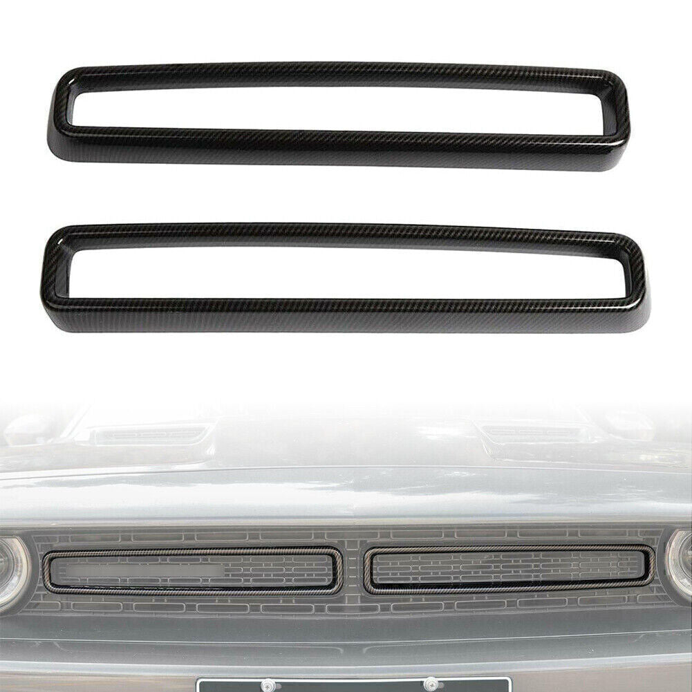 Pair Front Grill Mesh Grille Inserts Trim Cover Fit for Dodge for Challenger 2015-19 16