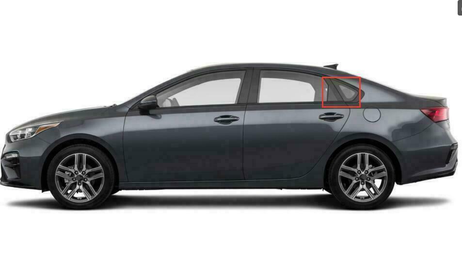 2019-2022 for Kia Forte K3 Glossy Black Side Vent Window Scoop Louver Cover Trim