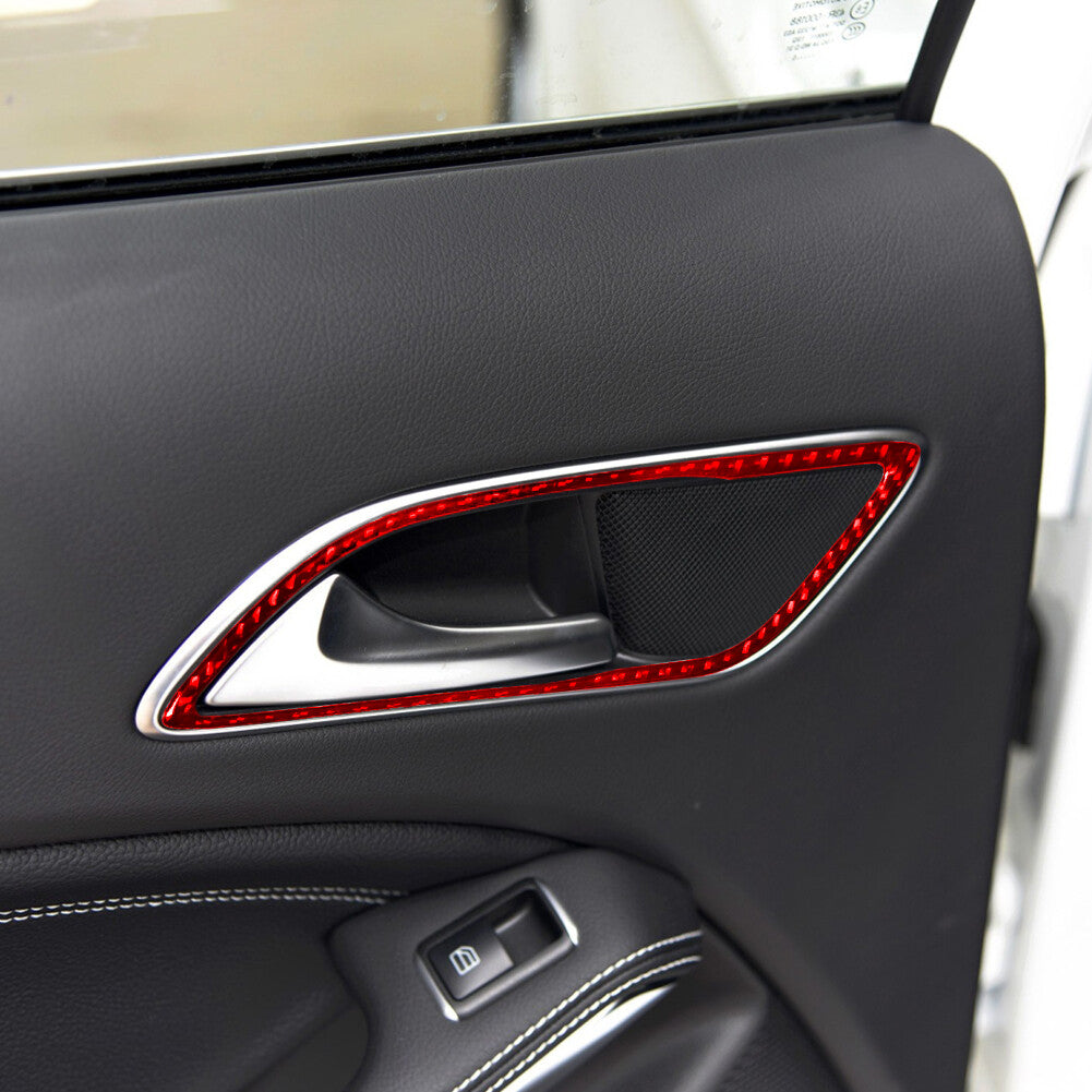 Red Rear Door Handle Trim for Mercedes-Benz CLA 2014-2018, GLA 2015-2018