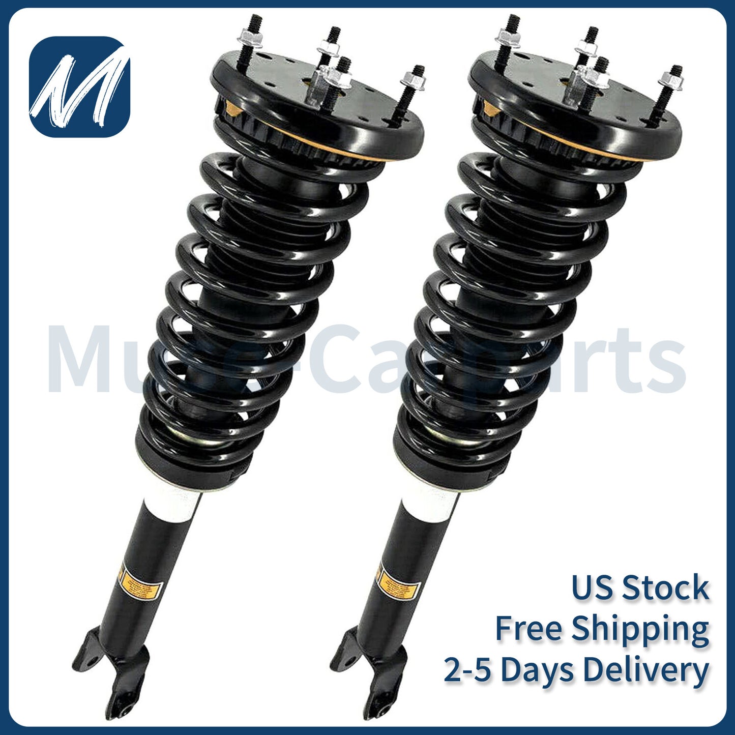 Two Assy front shock absorber struts for Mercedes W211 S211 E350 4Matic 3.5L V6 (2006-2009)