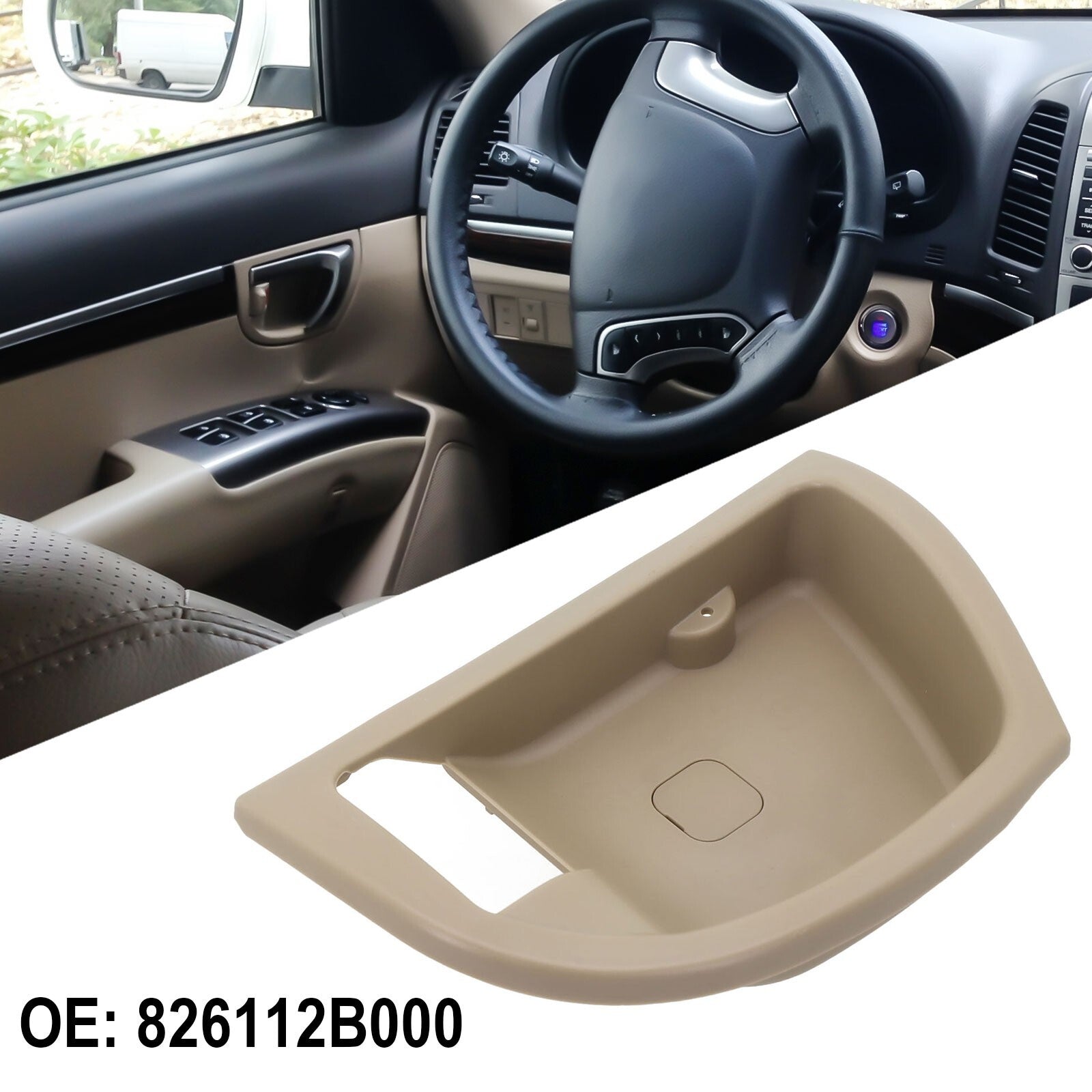 826112B000 Front Left Inside Door Handle Trim Fit for Hyundai Santa Fe 2007-2012