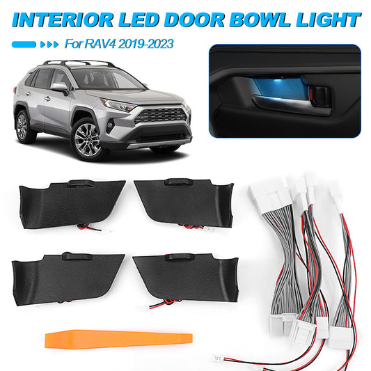 2019-2023 Interior Door Handle LED Atmosphere Lights 4pcs for Toyota RAV4 XA50