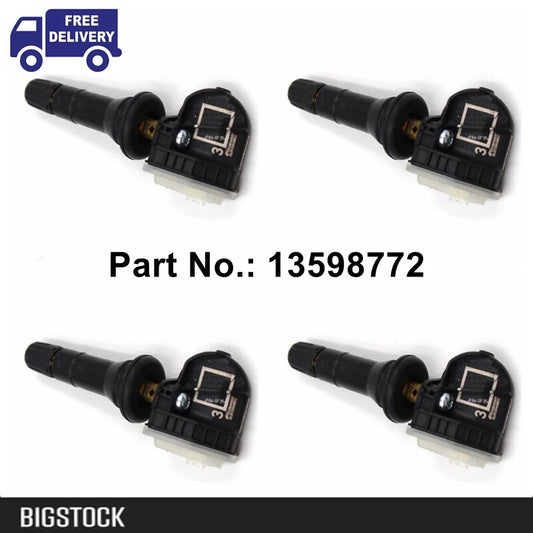 4X TPMS Tire Pressure Monitoring Sensor 13598772 for Buick for Cadillac for Chevrolet GM