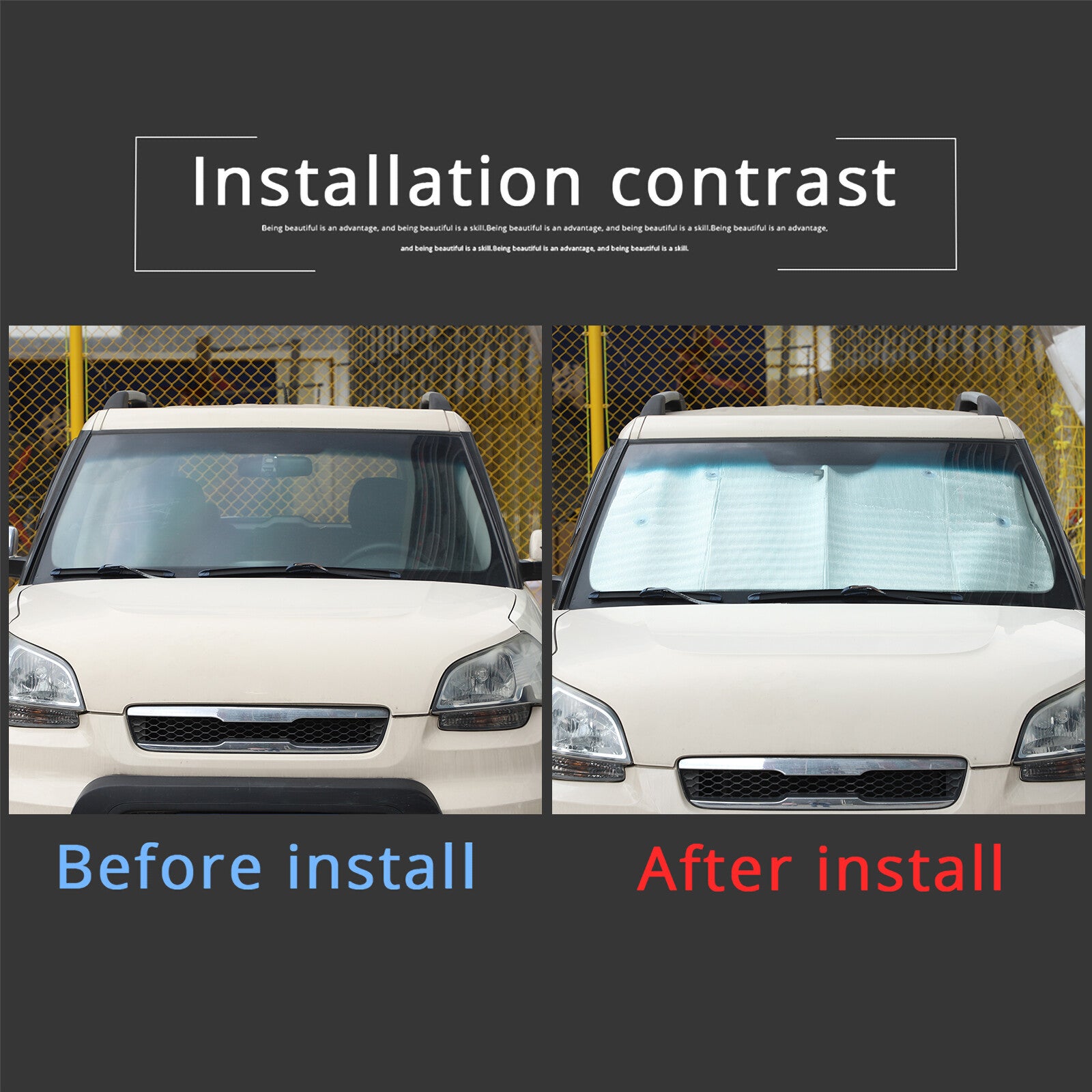 Suitable for Kia Soul 2010-2013 windshield interior sunshade UV block sunshade 1X
