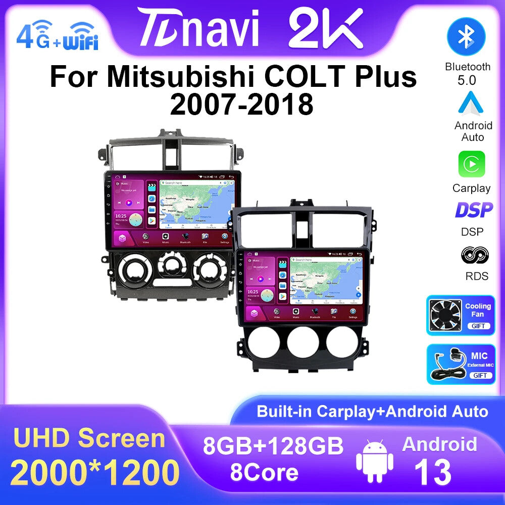 for Mitsubishi Colt Plus 2007-2018 Android Car Radio Player Carplay GPS Screen