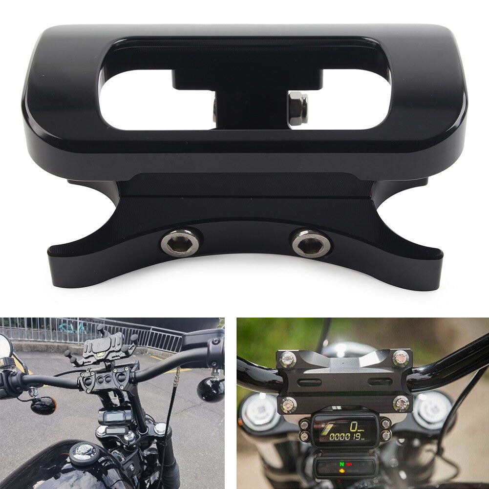 1-1/4 Handlebar Risers Gauge Mount for HARLEY Softail Street Bob FXBB 2018-20