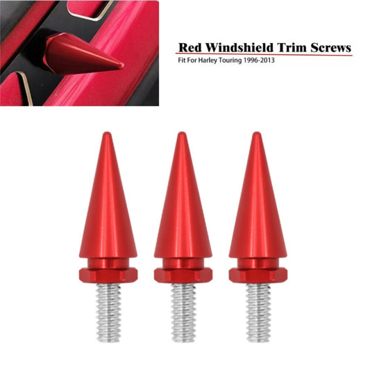 Red Spike Windshield Bolt Screws Fit for Harley Touring Tri Electra Glide 96-13