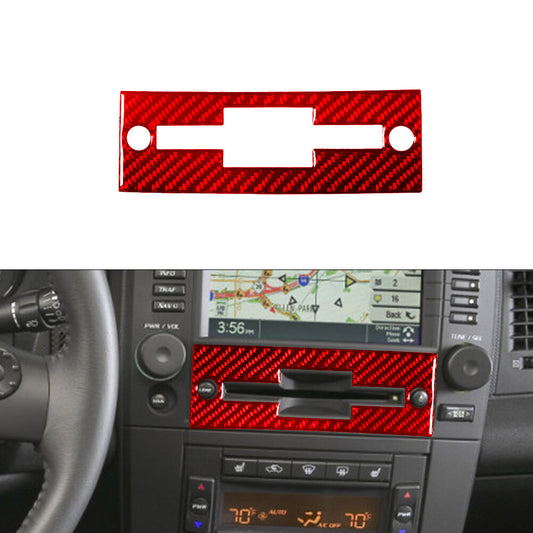 Red Radio Navigation CD Player Carbon Fiber Trim for Cadillac CTS 2003-2007