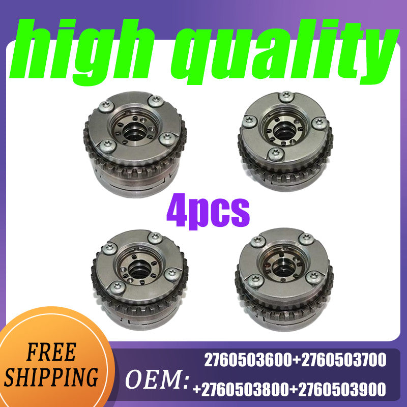 4-piece VVT camshaft adjuster sprocket for Mercedes-Benz M276 E400 GL450 3.0L 3.5L.