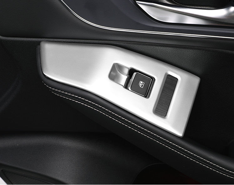 For 2021-23 for Nissan Rogue ABS Matte Silver Window Lift Panel Switch Cover Trim 4P