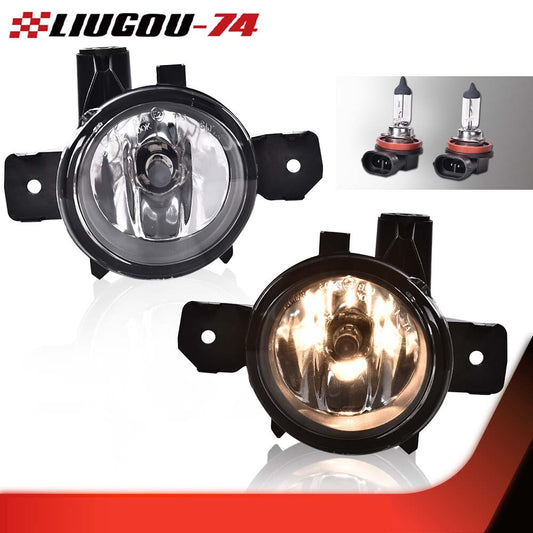 1 pair of replacement bulbs for 11-14 for BMW E84 X1 clear lens anti-collision fog lights