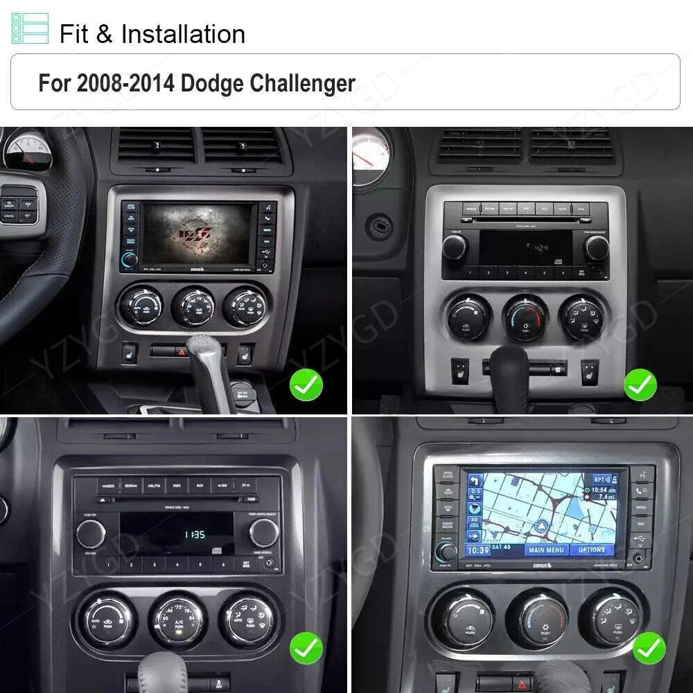 7 Android 14 CarPlay Car Radio GPS Navi Screen for Dodge for Challenger 2008-2014