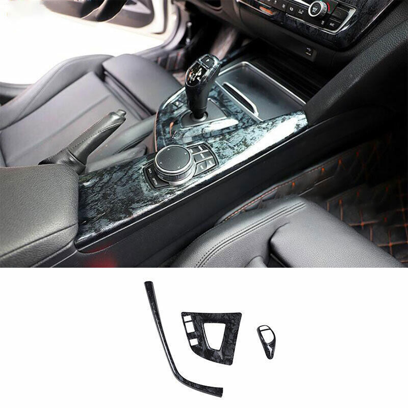 Wood Grain Middle Console Gear Shift Frame Trim for BMW 3 4 Series GT 2014-2018