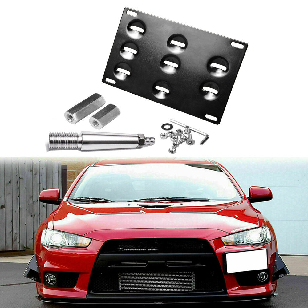 Tow Hook License Plate Mounting Bracket Holder for INFINITI for Mitsubishi for Nissan