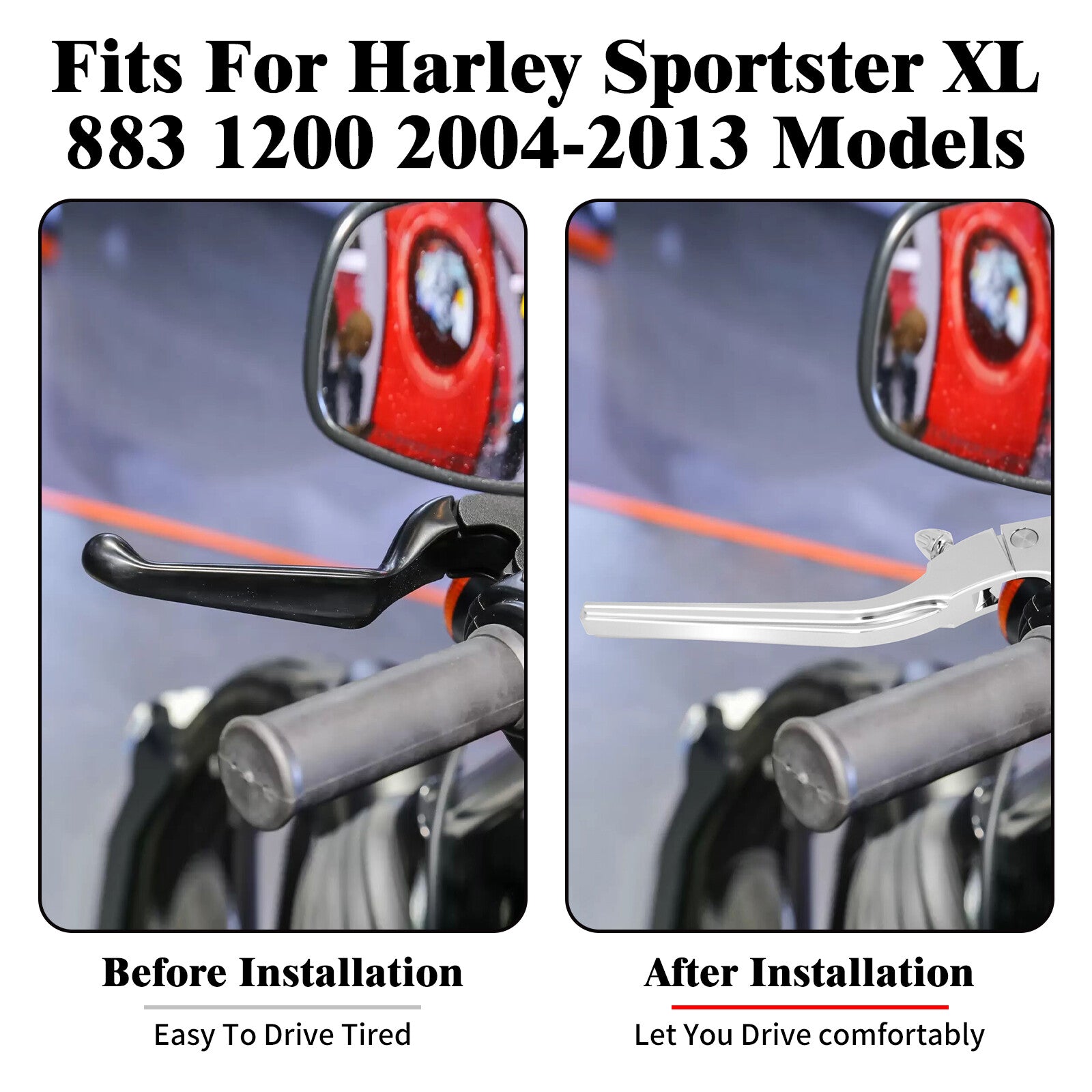 Chrome Brake Clutch Levers Fit for Harley Sportster Iron 883 1200 XL 48 72 04-13