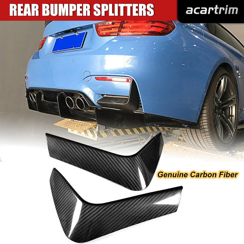 Real Dry Carbon Fiber Rear Bumper Intake Splitter Lip for BMW F80 M3 F82 F83 M4