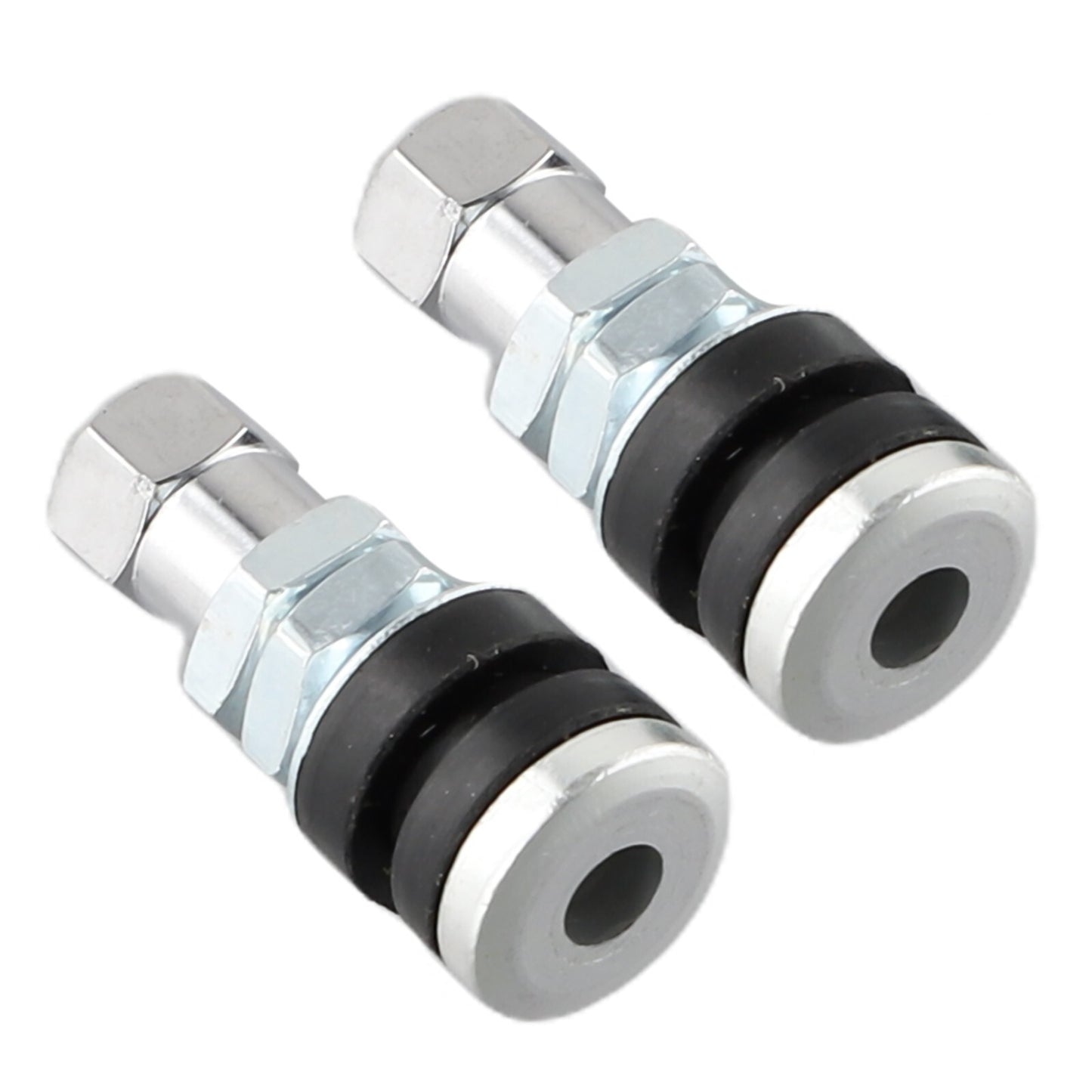 2pcs Car Tubeless Vacuum Tire Valve Stems Dust Silver Tire Valve Short Stems
