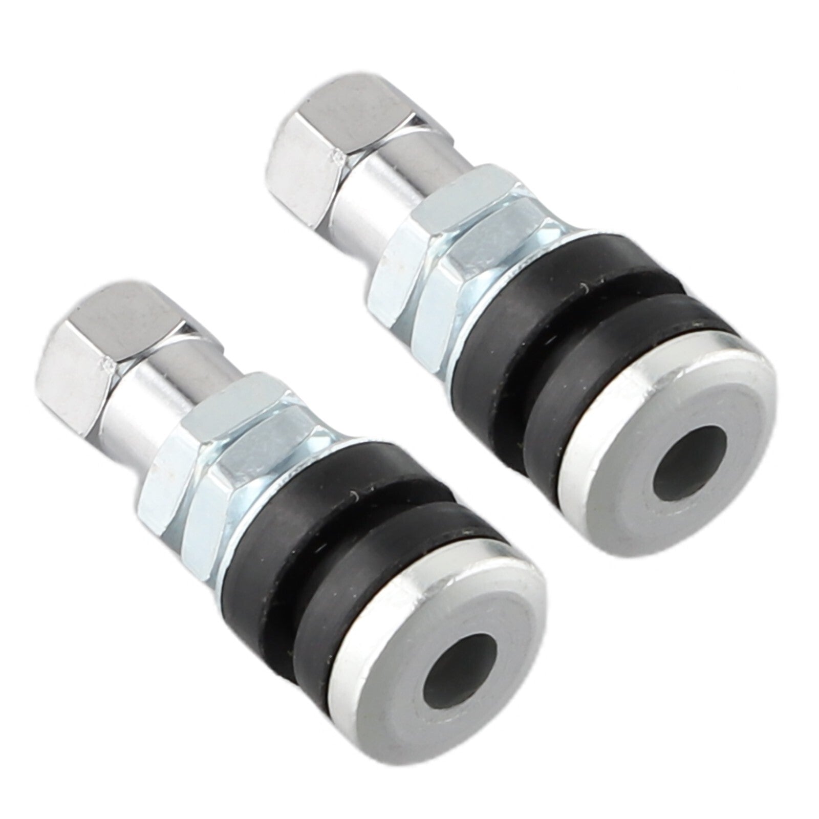 2pcs Car Tubeless Vacuum Tire Valve Stems Dust Silver Tire Valve Short Stems
