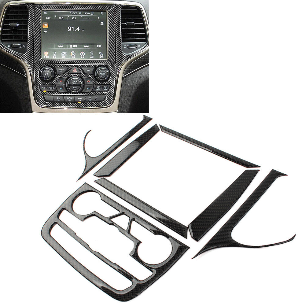 Central Control Navigation Cover Trim Fit for Jeep Grand Cherokee 2014-2018